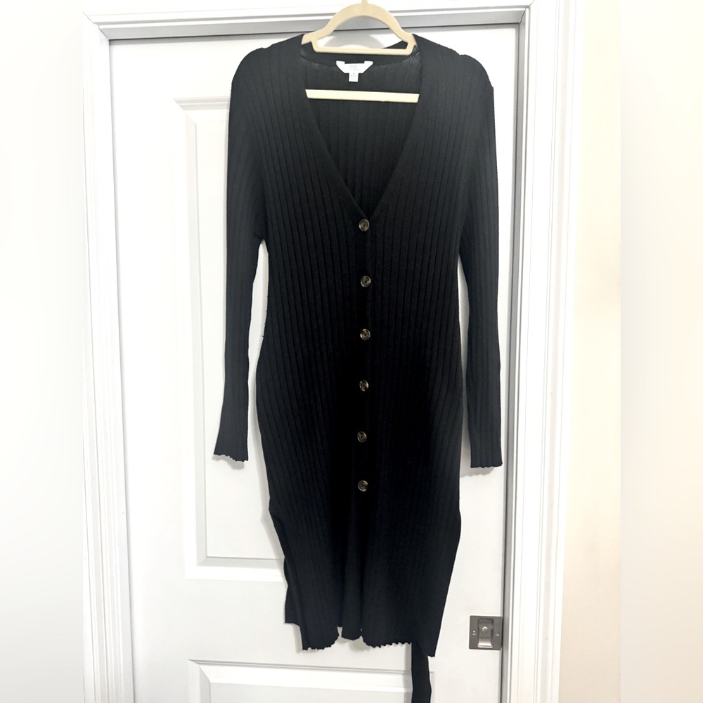 Time and Tru Long Sleeve Button Front Rib Cardigan